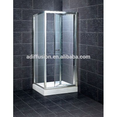 Bi-fold folding shower enclosure